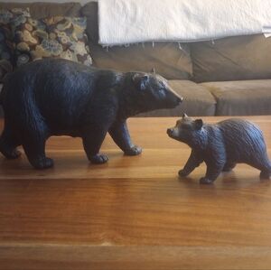 Vintage Breyer Black Bear Mom and cub